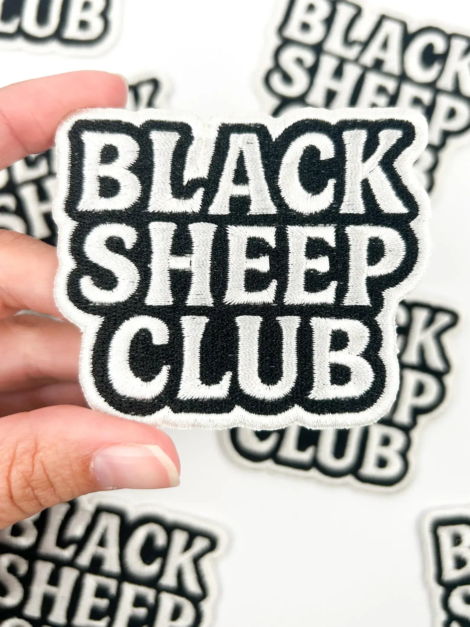 Black Sheep Club – Embroidered Iron On Patch Funny Family