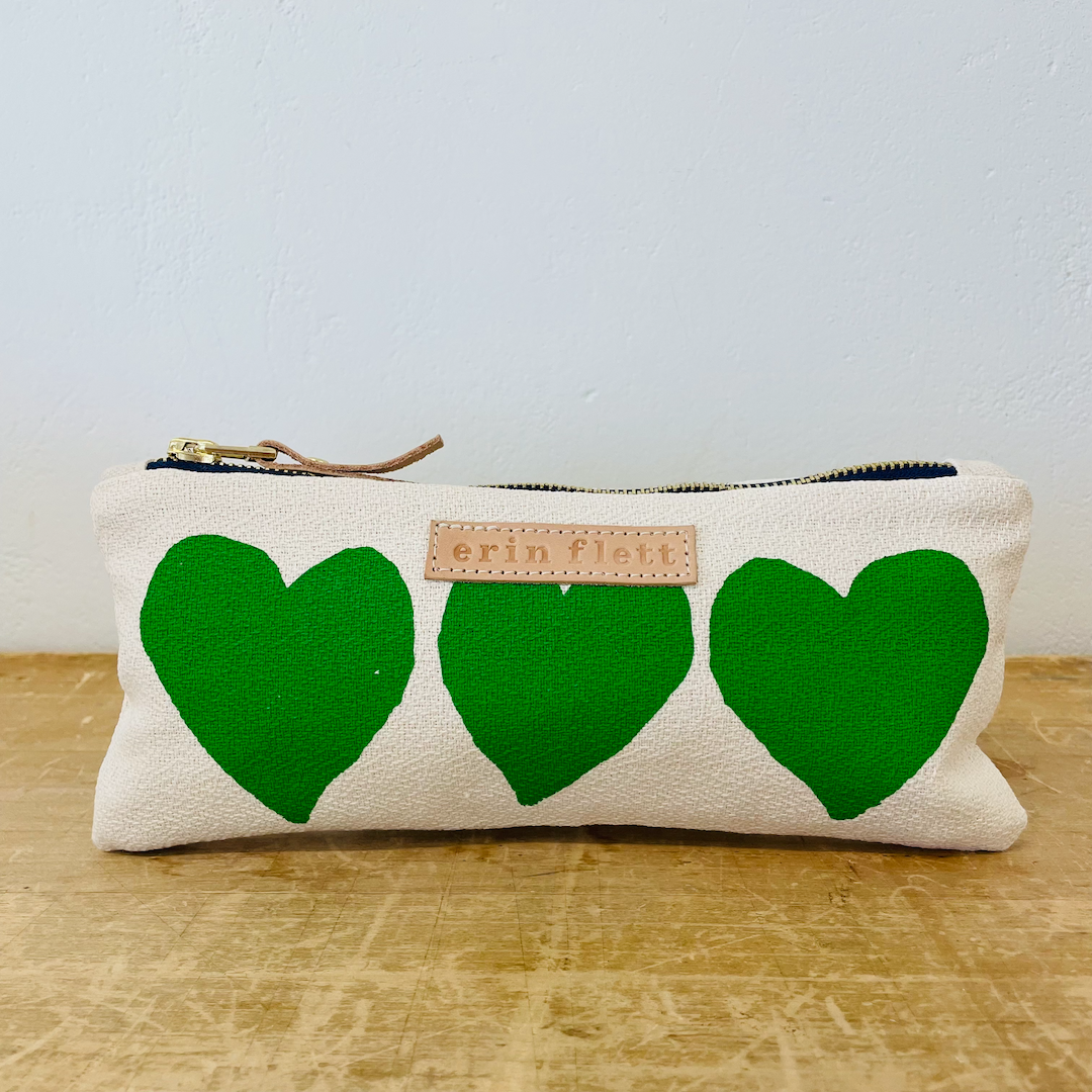 Kelly Heart Pencil Bag