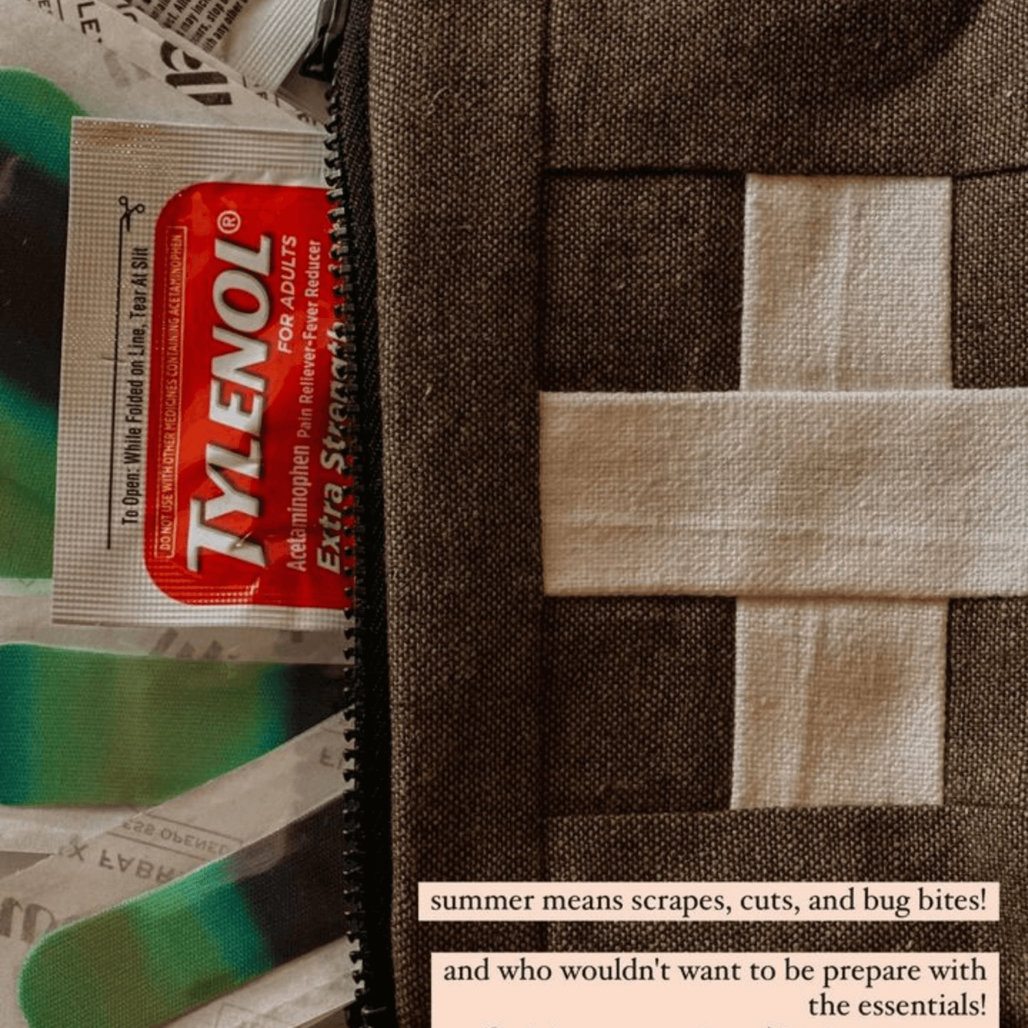 Compact First Aid Pouch – Handmade Medical Travel Kit