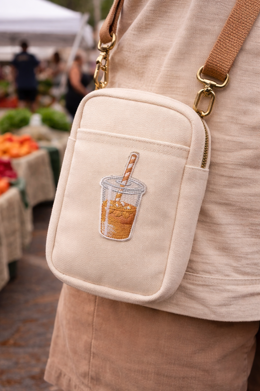 Iced Coffee, Drinks, Beverage, Embroidered, Iron on Patch