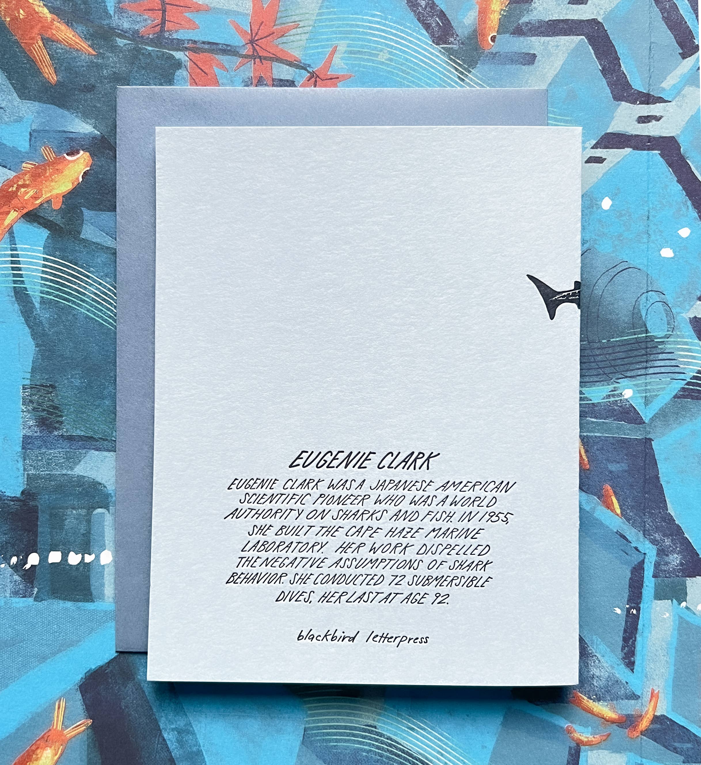 Eugenie Clark letterpress card