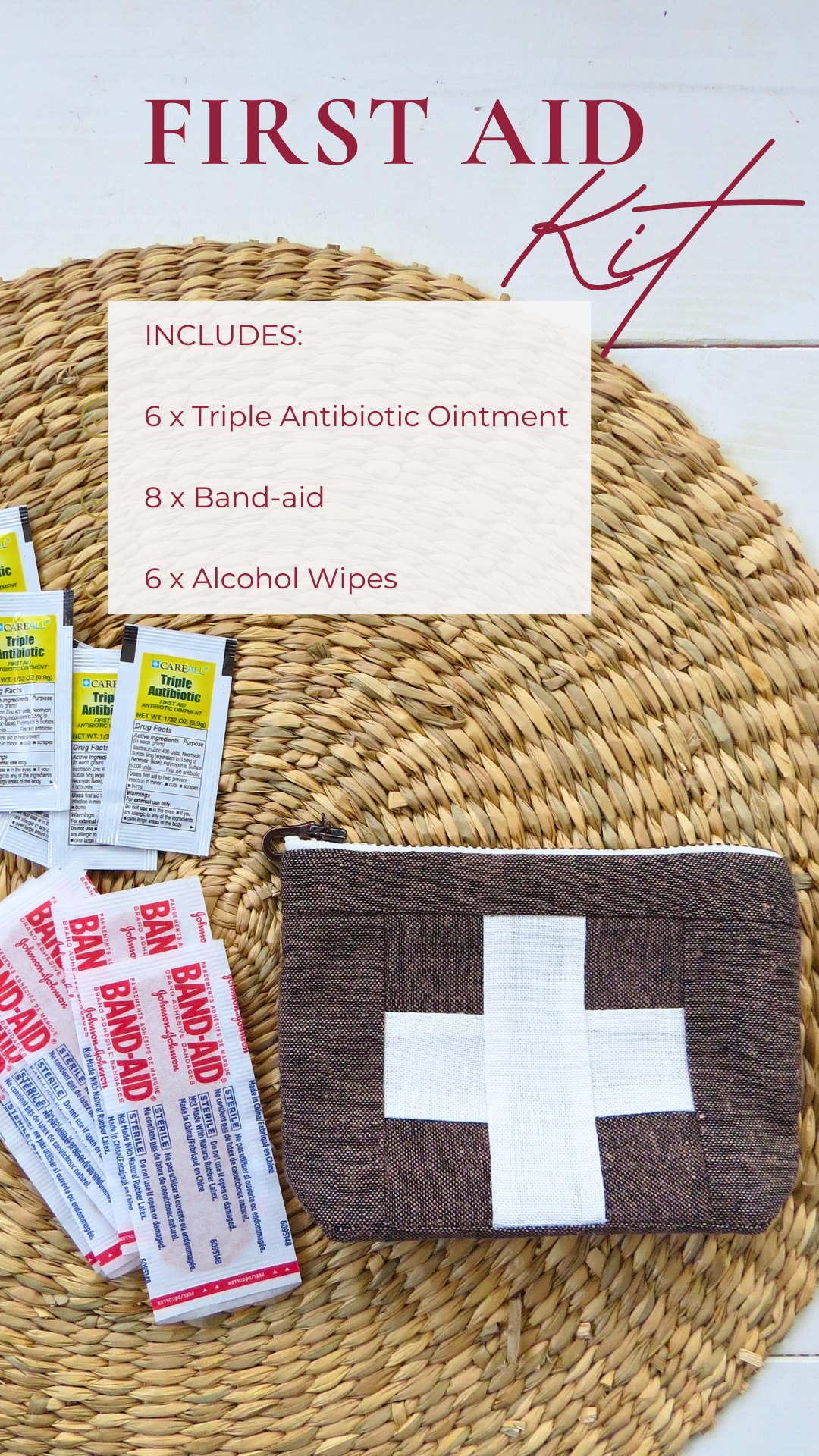 Travel Wellness Organizer – Handmade First Aid Pouch