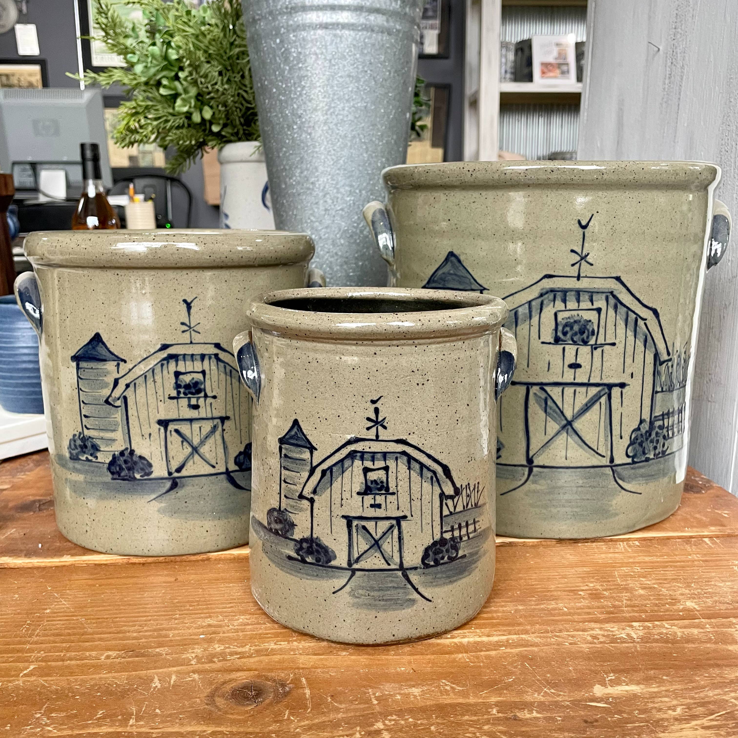 1 Gallon Crock- Barn
