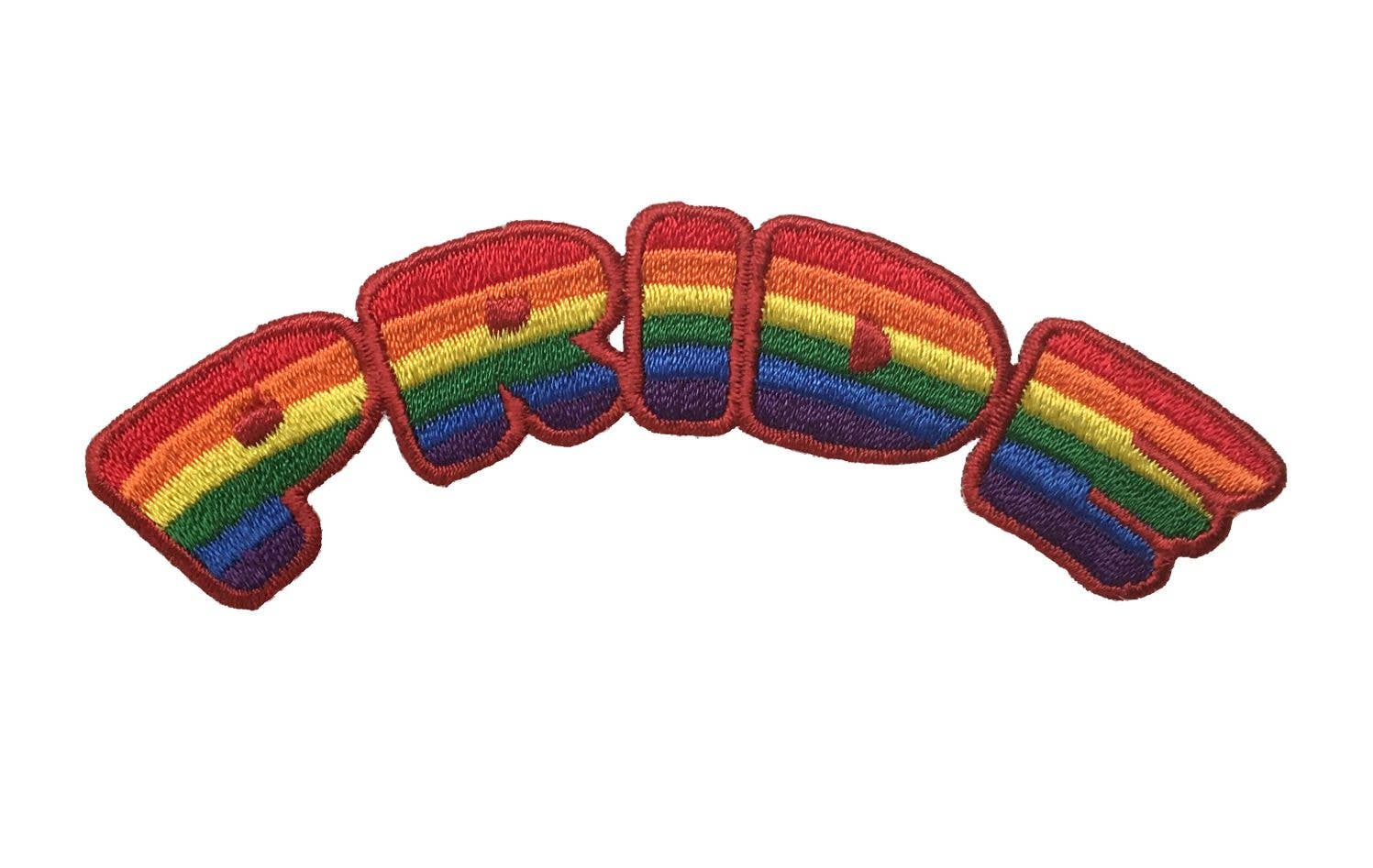 PRIDE Rainbow - LGBT/Gay Pride - Iron on Applique - Embroidered Patch -697486-A