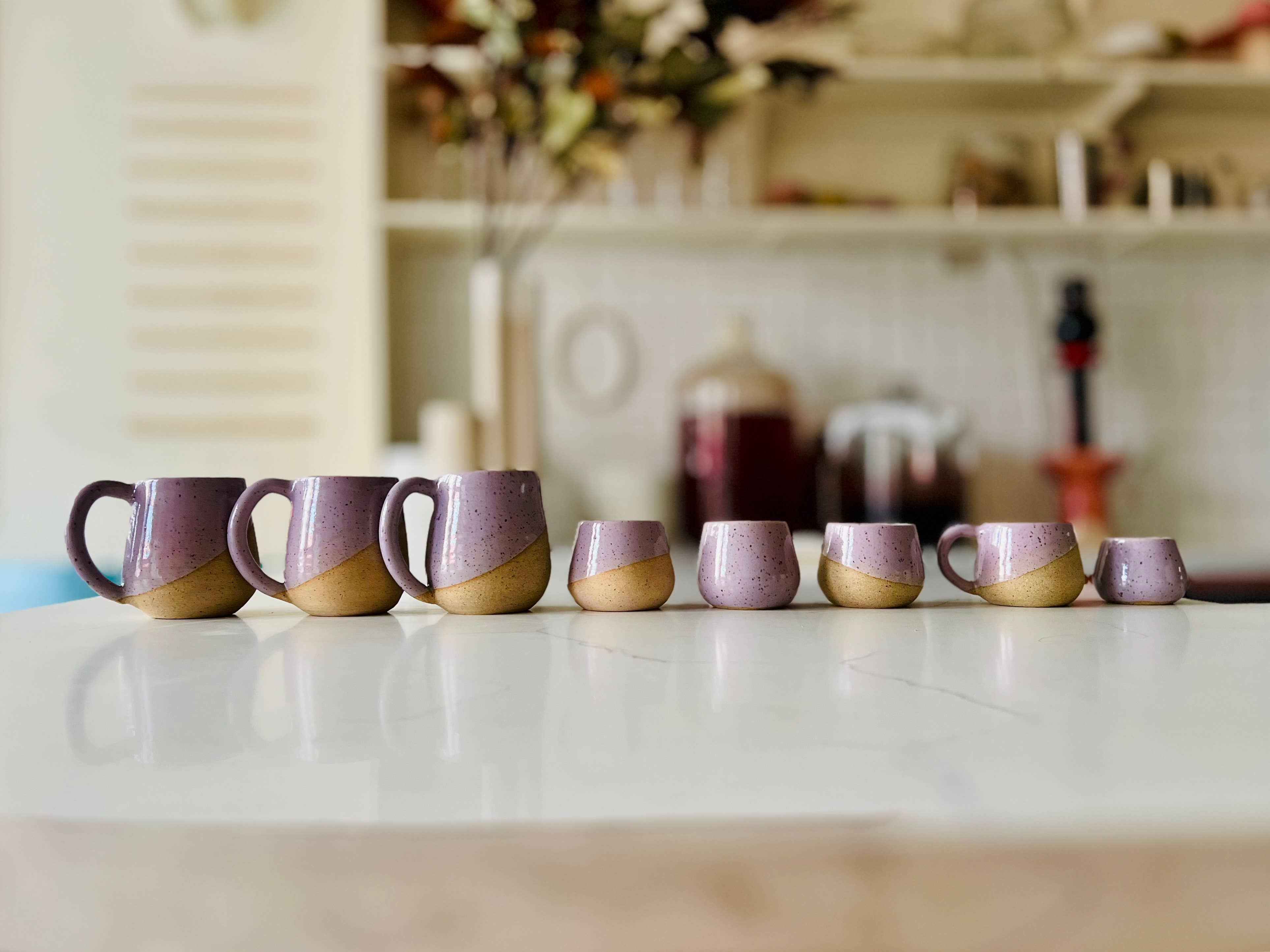 Handmade Espresso Mug/Tea Cup with handle- 4 ounces