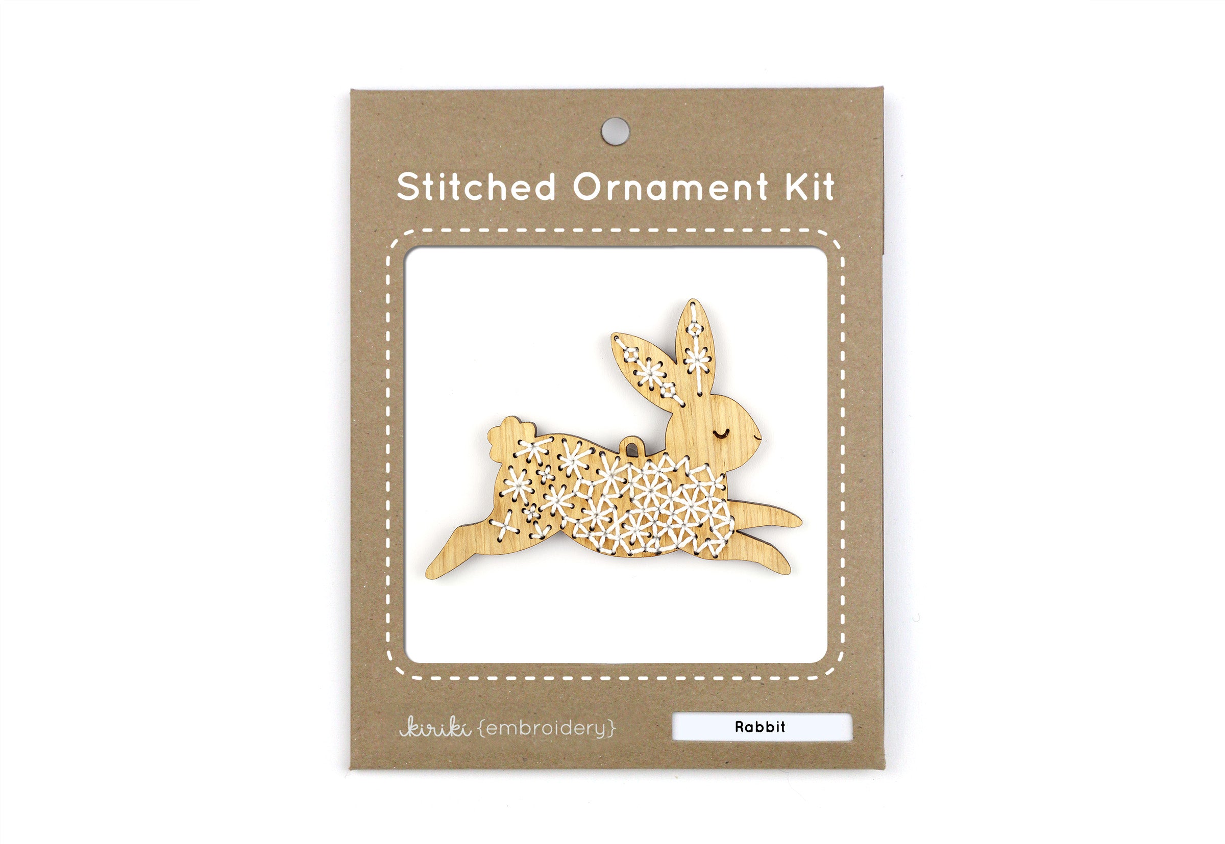 Embroidered Rabbit Ornament Kit by Kiriki