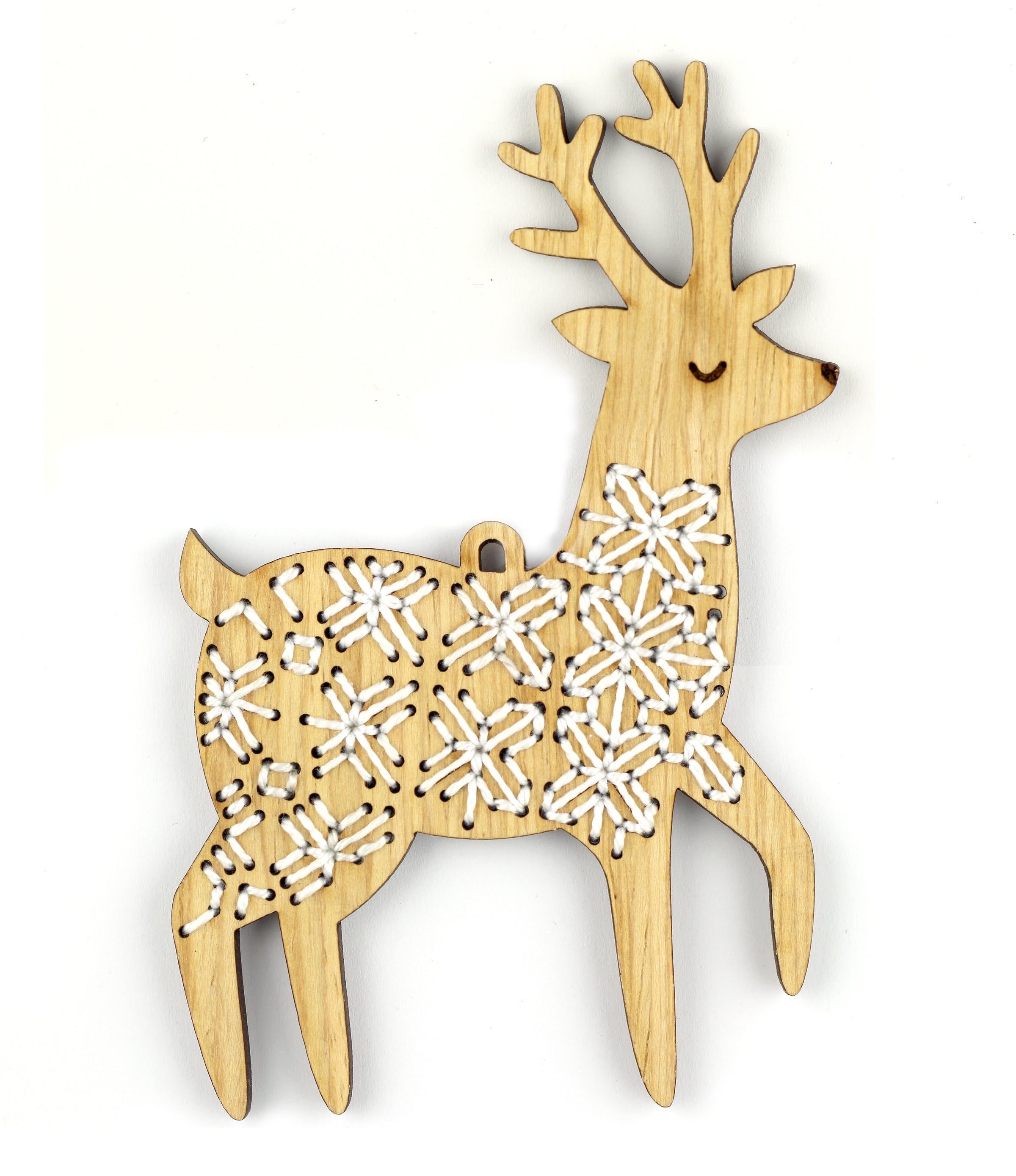 Embroidered Reindeer Ornament Kit by Kiriki