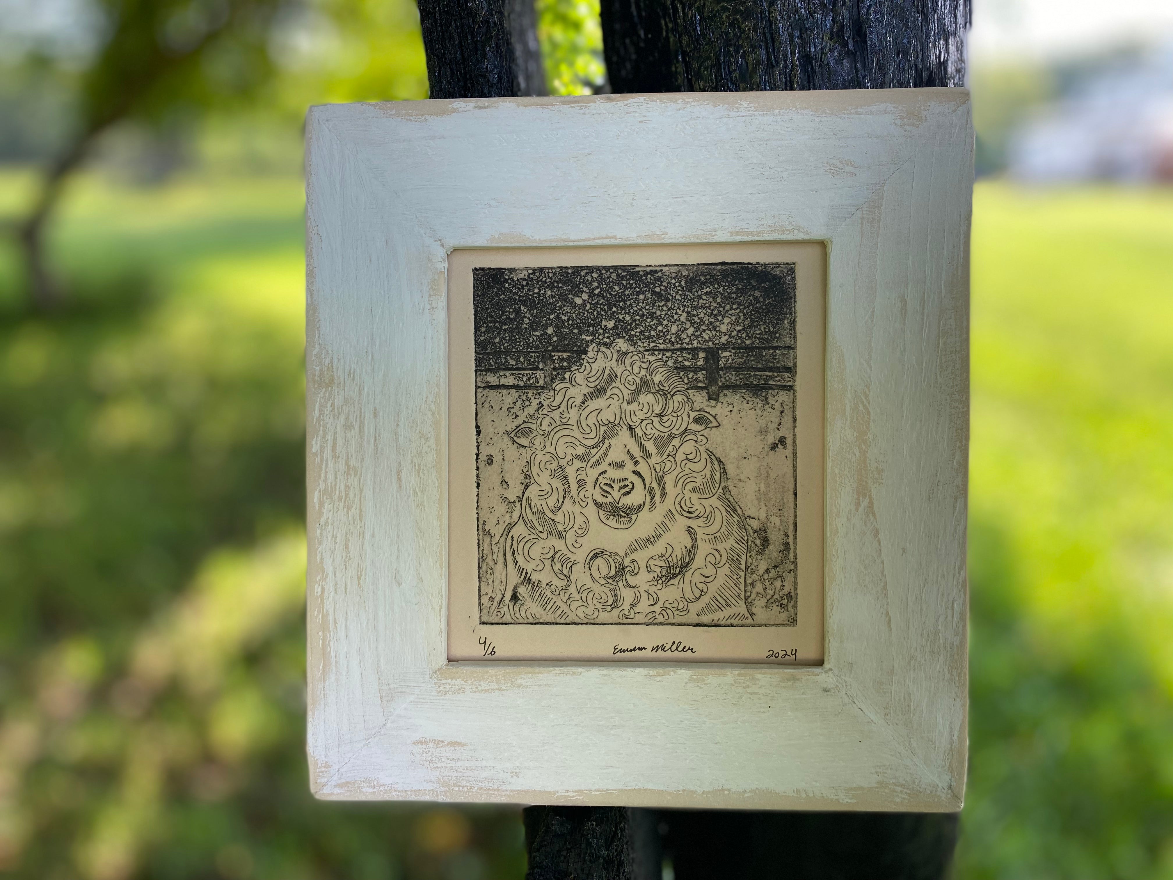 For the Love of the Flock - Intaglio Etching Print by Emma Miller