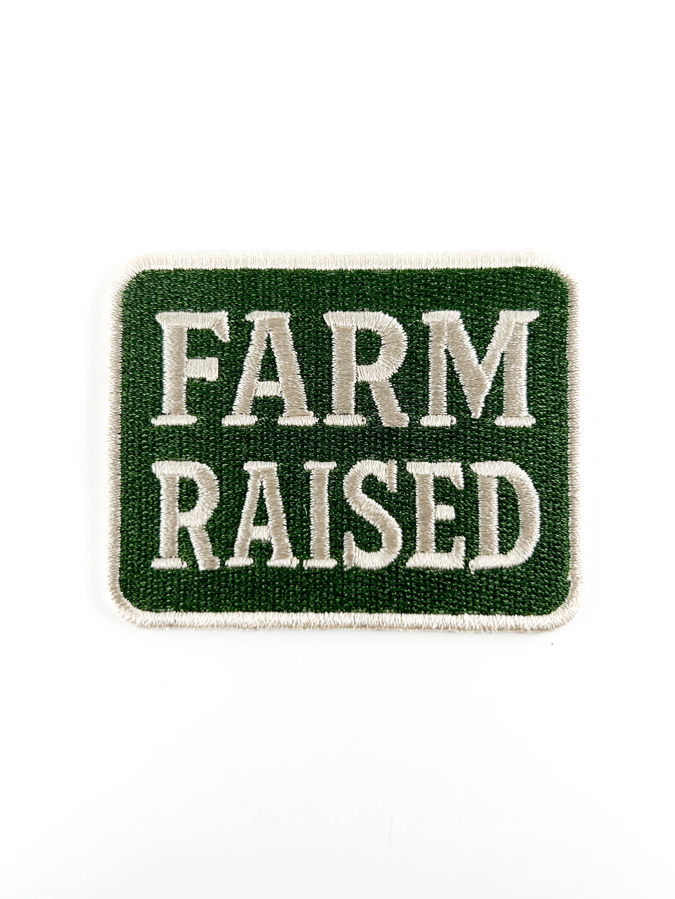 Farm Raised Embroidered Patch Country Inspired Iron On Hats