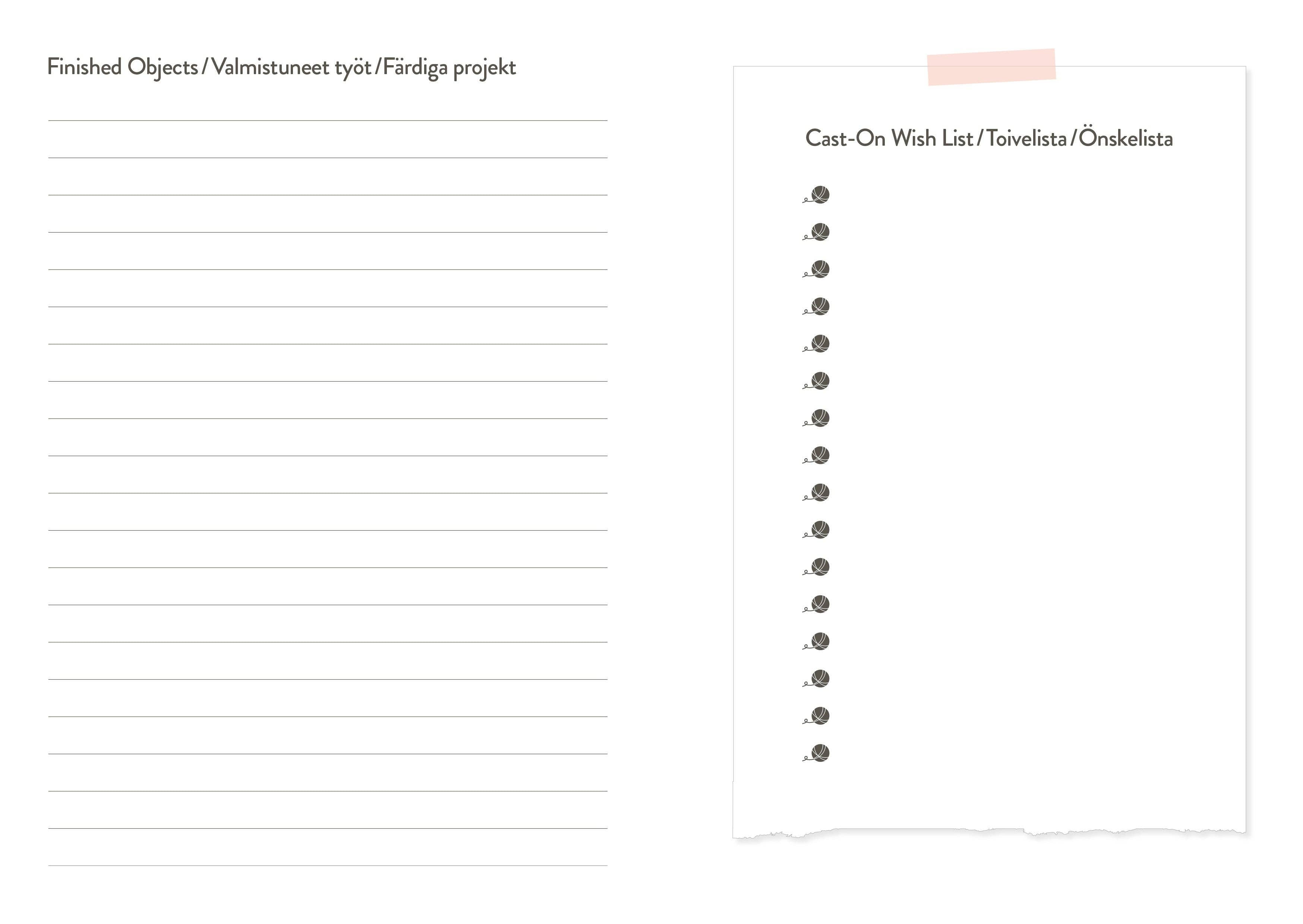 Knitter’s Year 2026 weekly planner