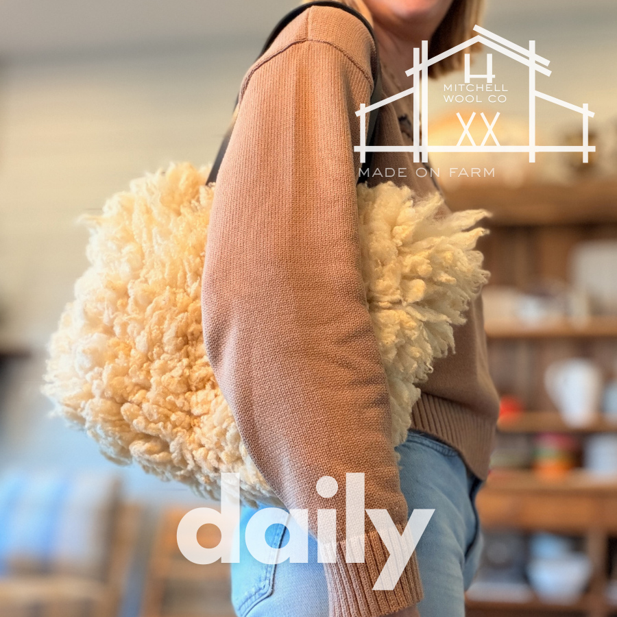 THE SHERPA BAGs - Our own sheep fleece handbags