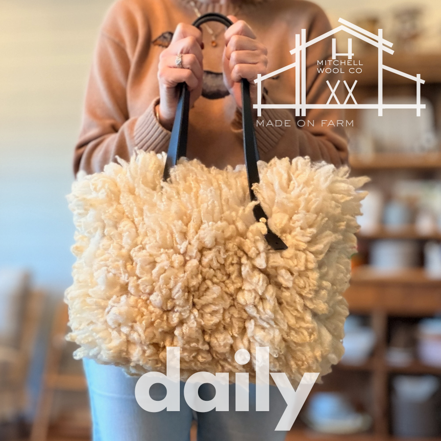 THE SHERPA BAGs - Our own sheep fleece handbags