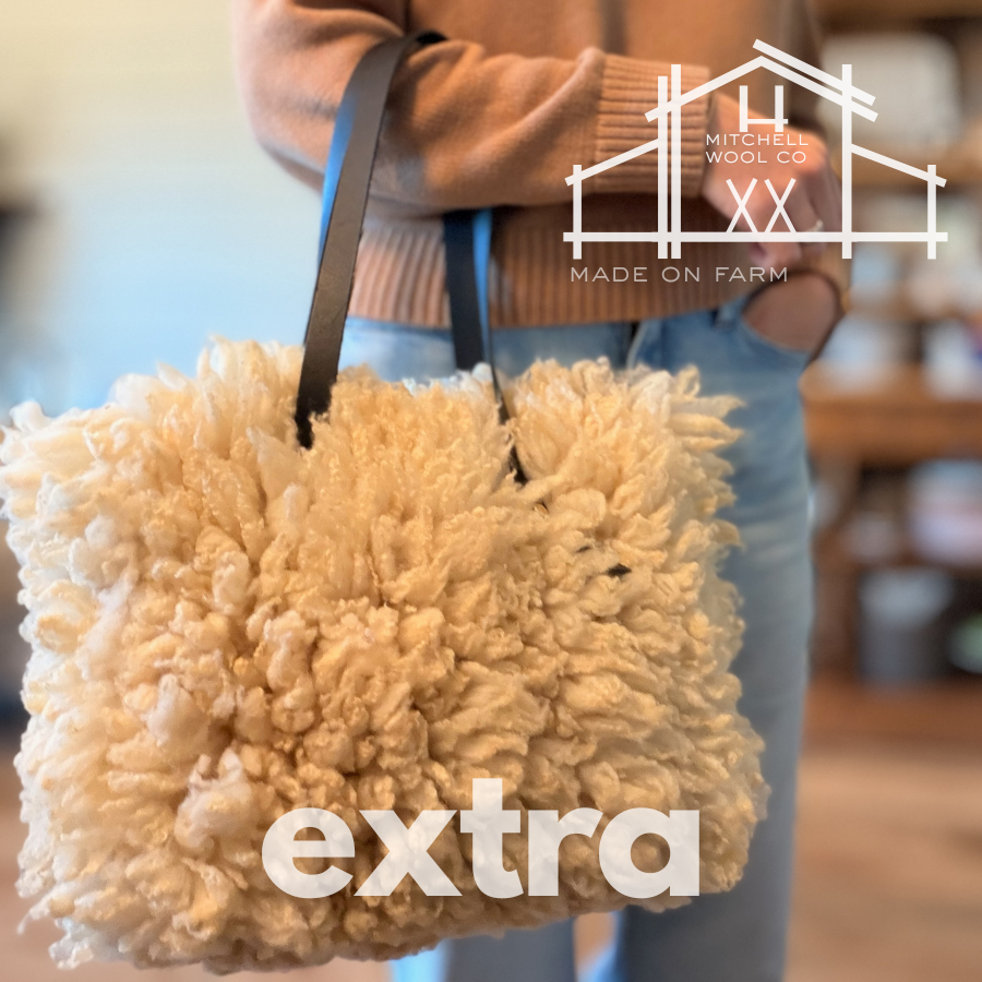 THE SHERPA BAGs - Our own sheep fleece handbags