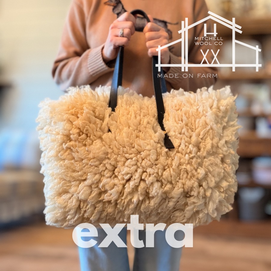 THE SHERPA BAGs - Our own sheep fleece handbags