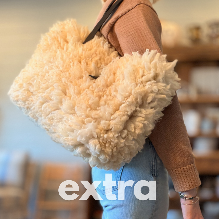 THE SHERPA BAGs - Our own sheep fleece handbags