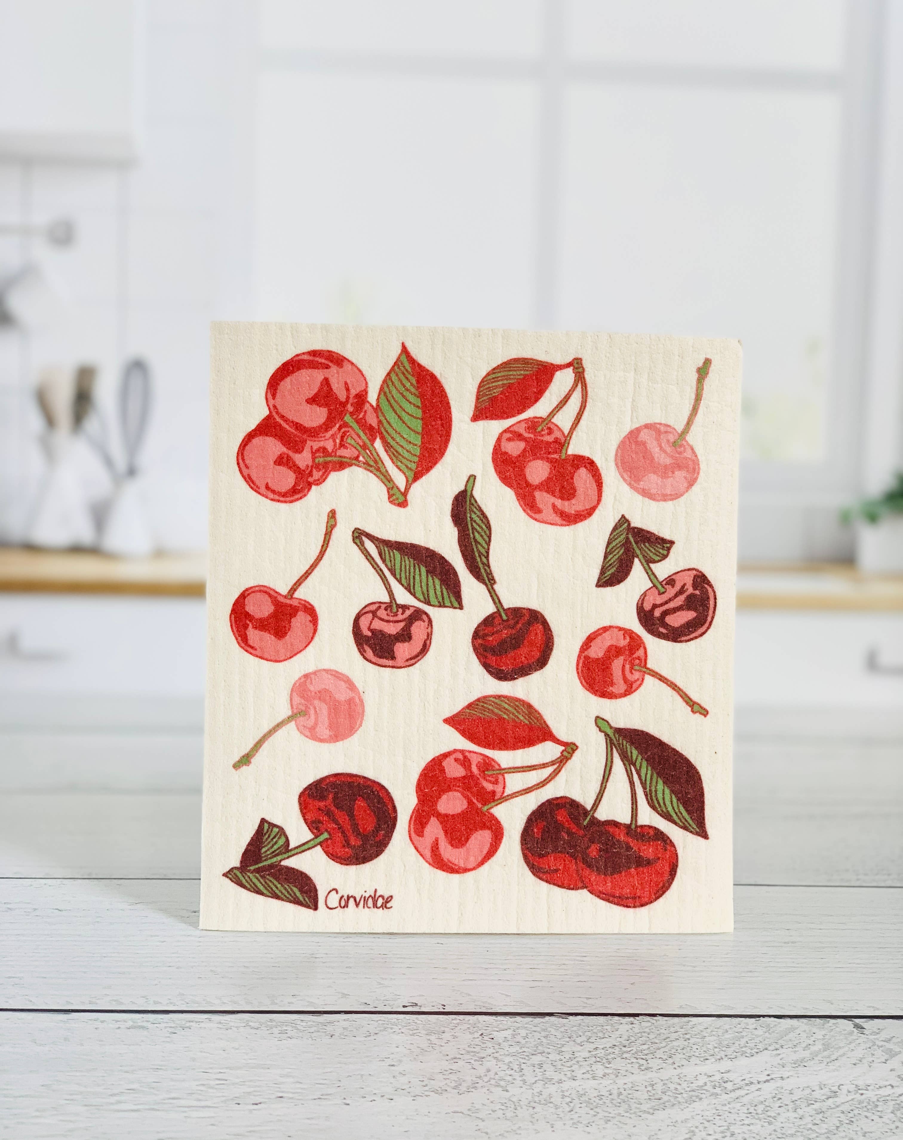 Cherry Swedish Dishcloth