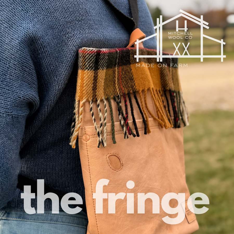 THE FRINGE BAG - Our own leather & Pendleton Wool