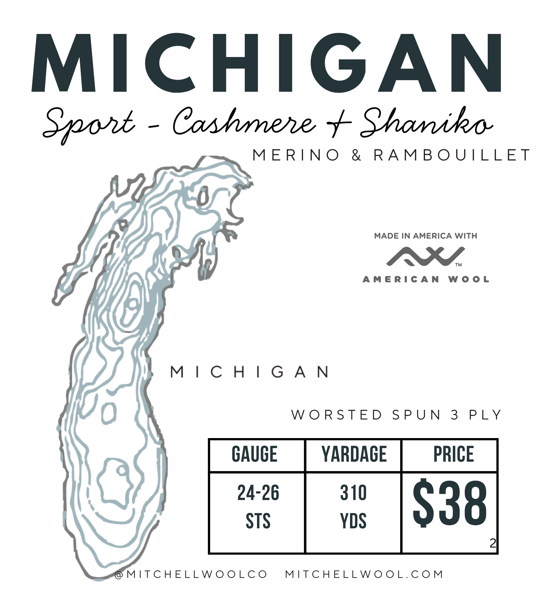 Black Label - Michigan - Sport Weight Yarn