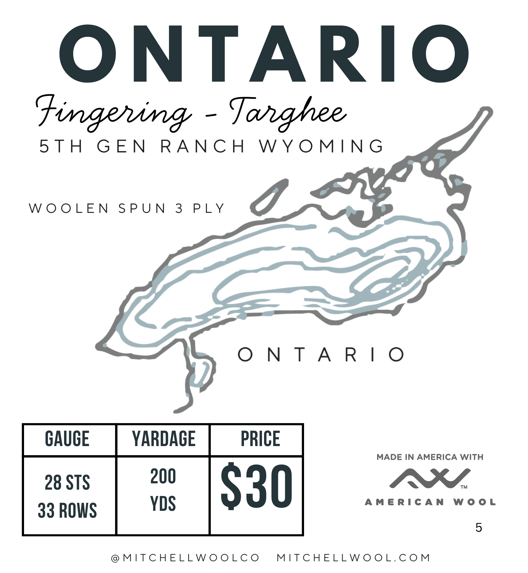 Black Label - Ontario - Fingering Weight Yarn