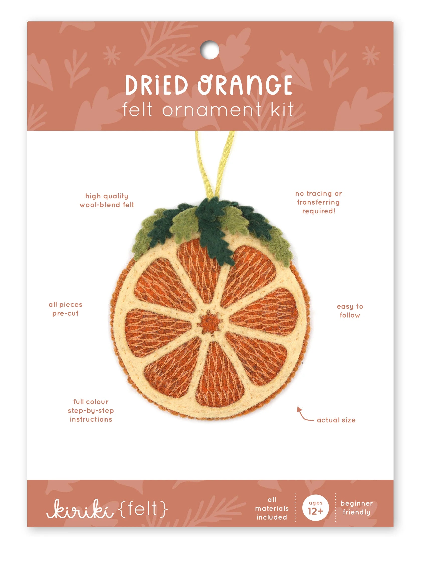 Felt Orange Ornament Kit by Kiriki