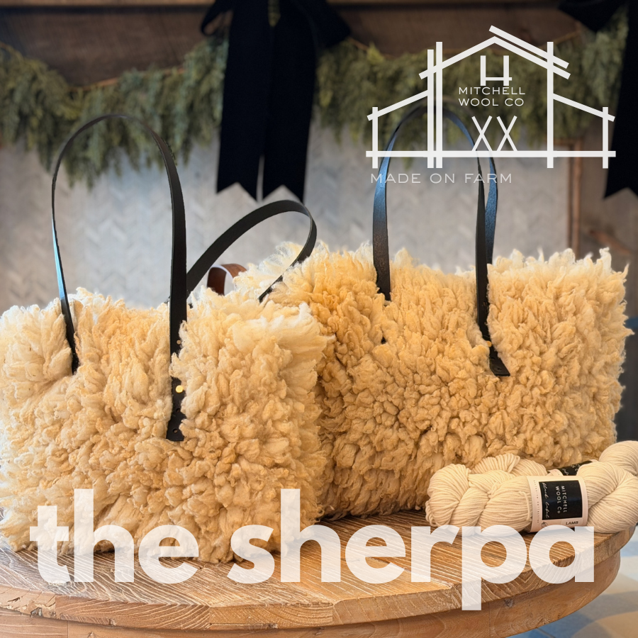 THE SHERPA BAGs - Our own sheep fleece handbags