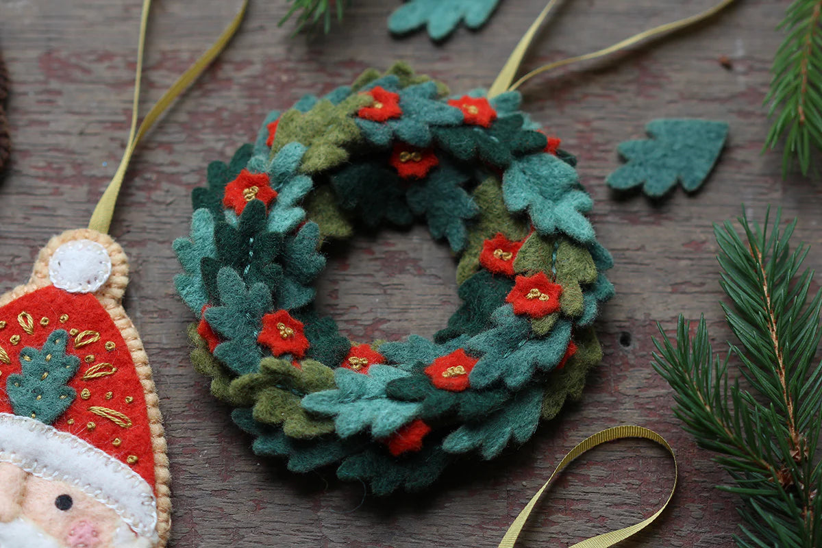 Felt Wreath Ornament Kit by Kiriki