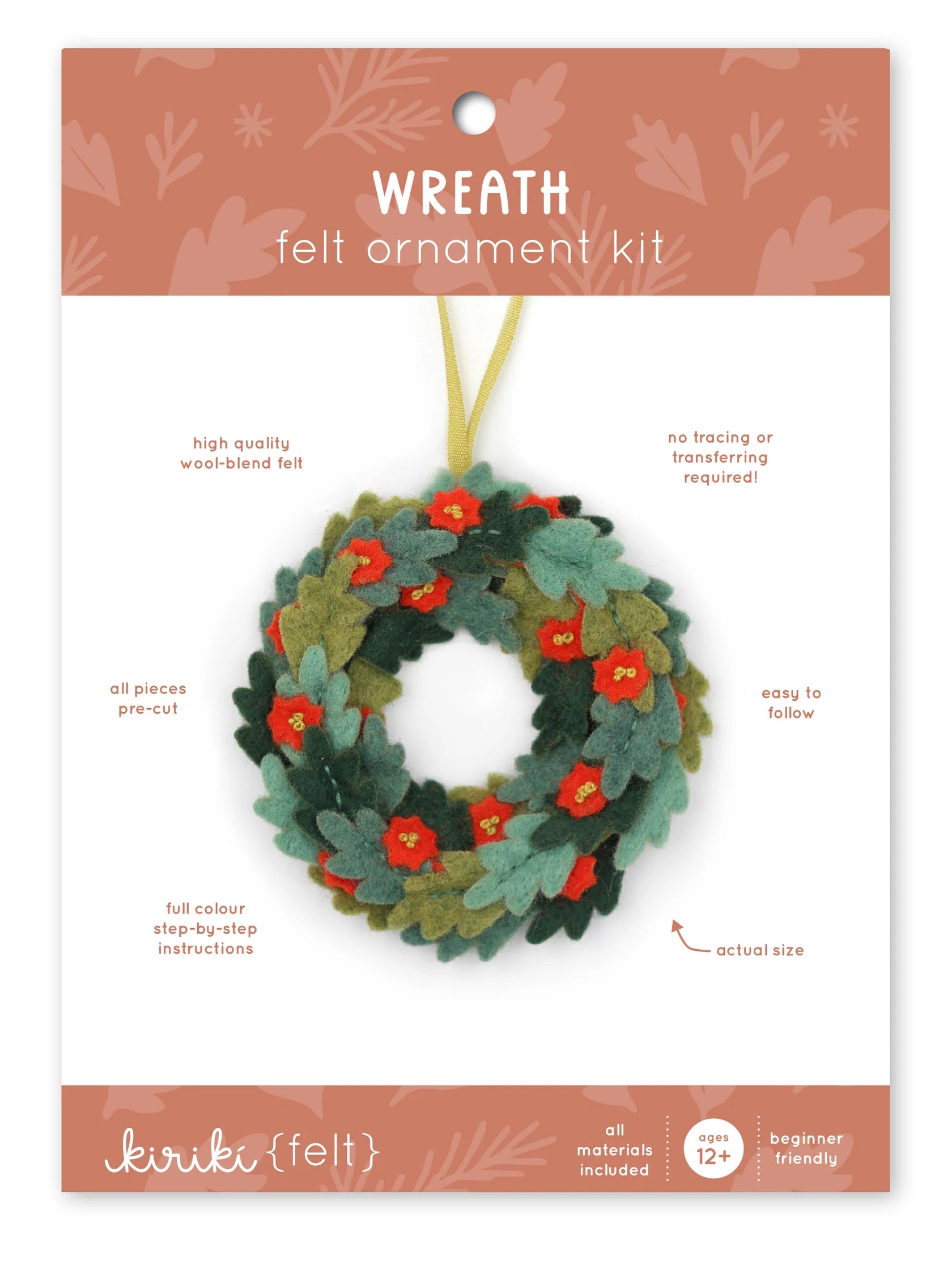 Felt Wreath Ornament Kit by Kiriki